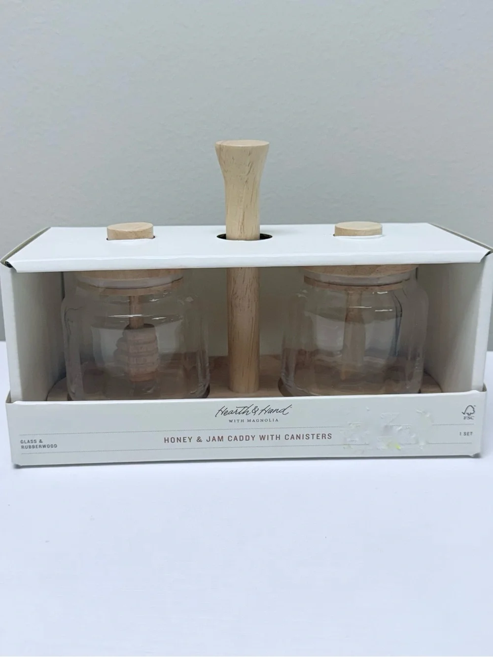 Glass Honey and Jam Serve Containers and Caddy - Hearth & Hand™ with Magnolia